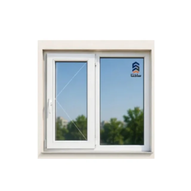 پنجره دوجداره UPVC وین تک سری W640  ابعاد  ۱۵۰۰ در ۱۵۰۰ mm