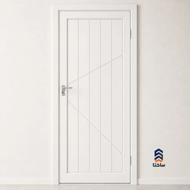 درب دوجداره UPVC وین‌تک ۸۰۰×۲۰۰ سانتی‌متر با شیشه ساده با ضخامت ۴و۴