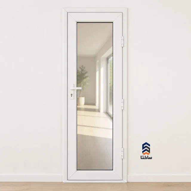 درب دوجداره UPVC وین‌تک تمام‌شیشه با شیشه ساده  ضخامت ۴و۴