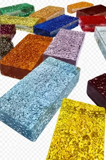 اجر شیشه ایی  رنگی